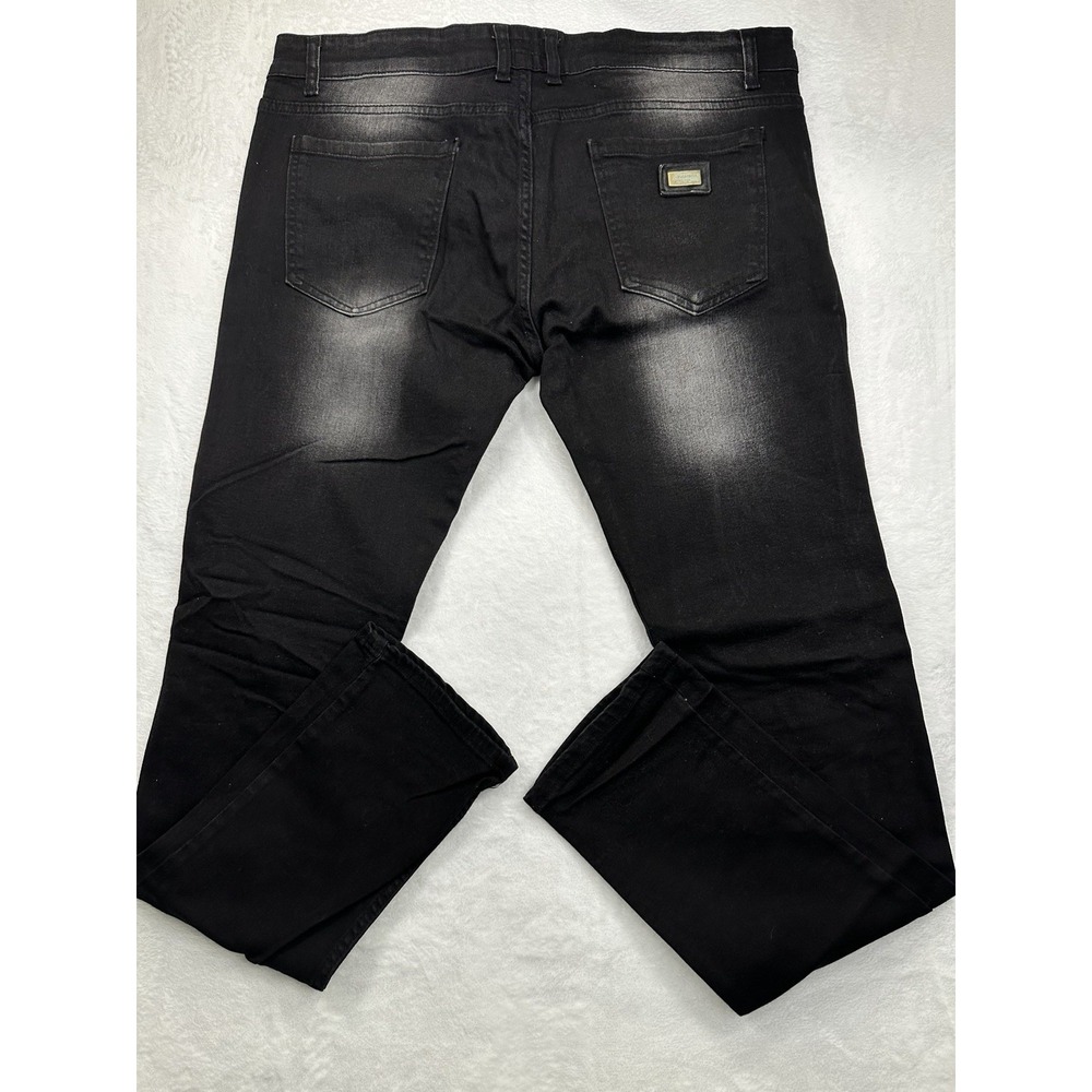 Vintage Dolce Gabbana CA00985 JDK1Q 806N Distressed Black Denim Men's Size 38x33
